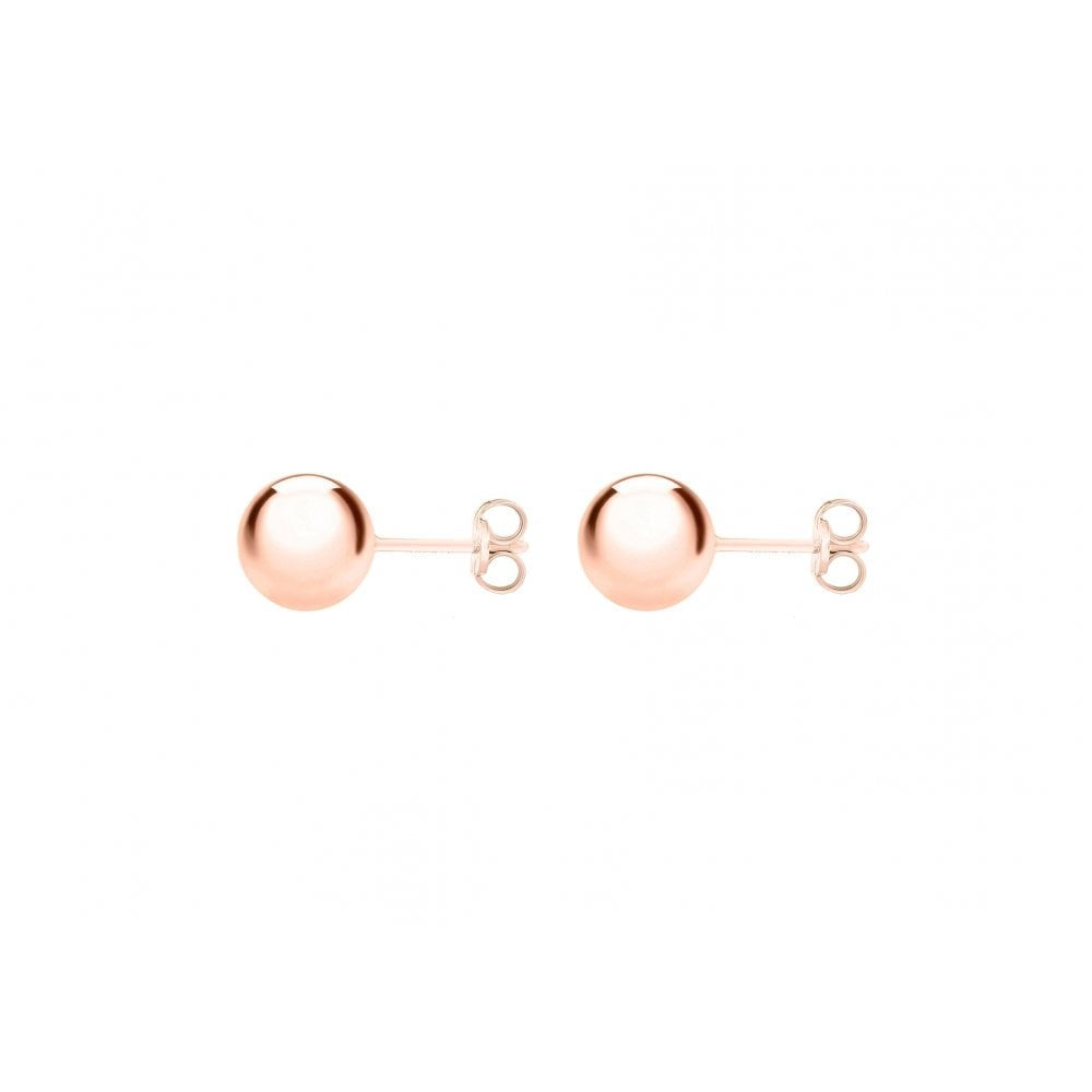 9CT ROSE GOLD 8MM BALL STUD EARRINGS