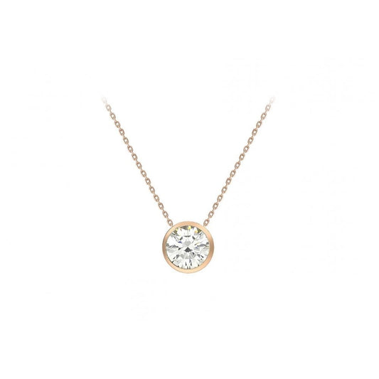 9CT ROSE GOLD CZ 6.7MM SLIDER ADJUSTABLE NECKLACE 41CM/16"-46CM/18"