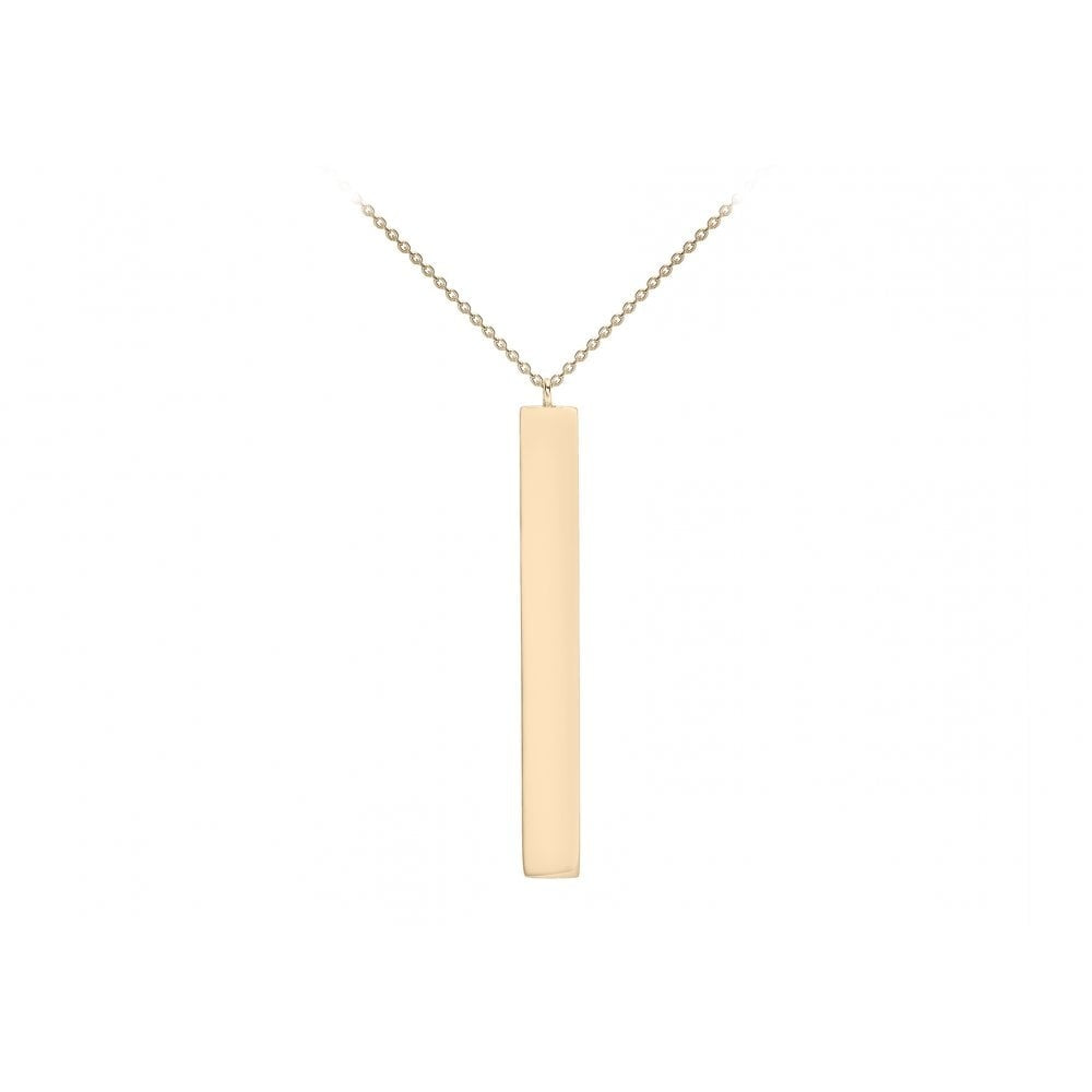 9CT ROSE GOLD VERTICAL BAR ADJUSTABLE NECKLACE