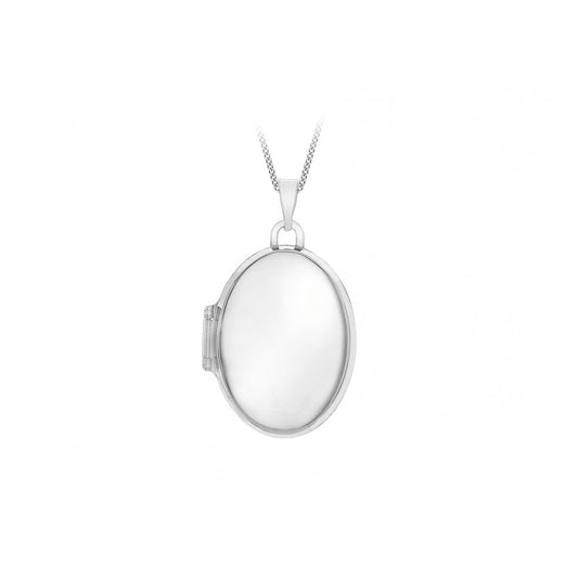 9CT WHITE GOLD 17MM X 24MM OVAL LOCKET