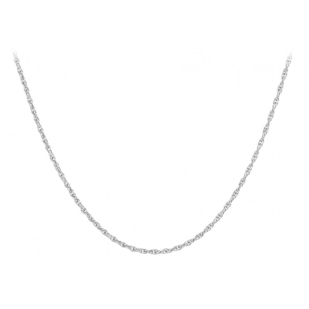 9CT WHITE GOLD 20 PRINCE OF WALES CHAIN 46CM/18"