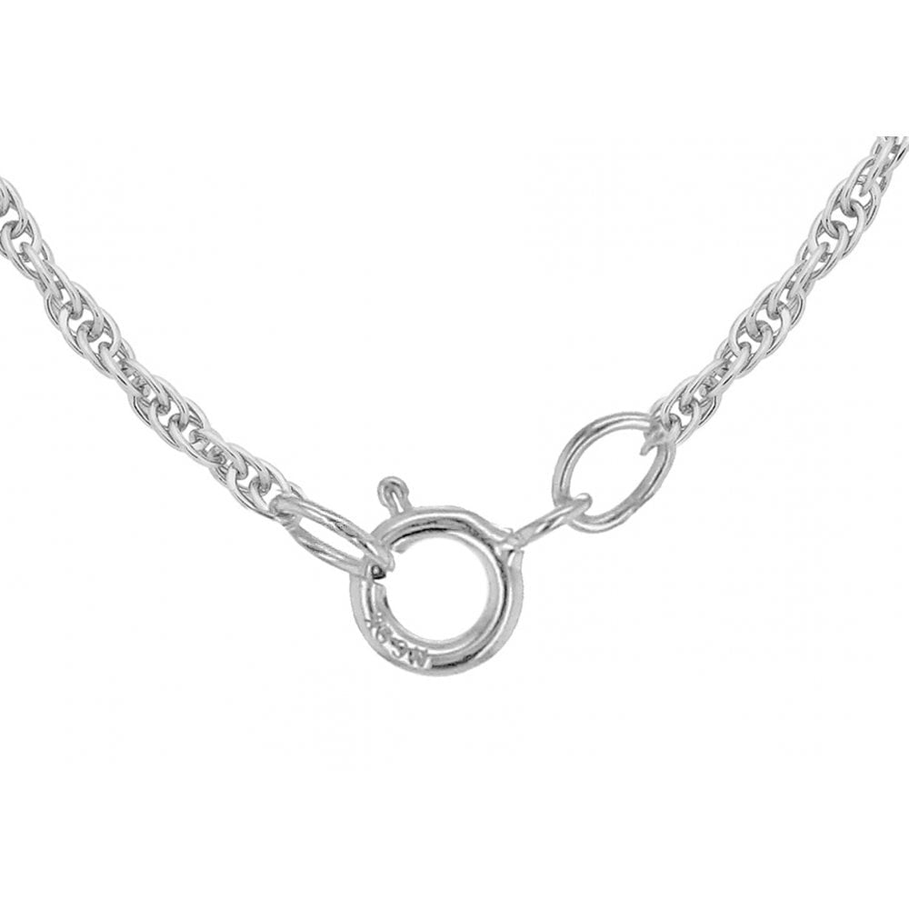 9CT WHITE GOLD 20 PRINCE OF WALES CHAIN 46CM/18"
