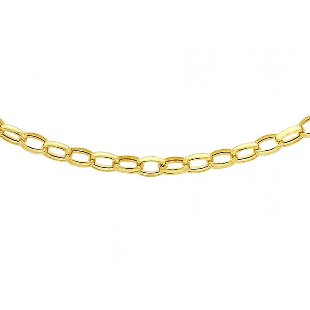 9CT YELLOW GOLD 100 OVAL BELCHER CHAIN 51CM/20"
