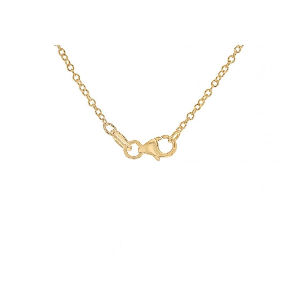9CT YELLOW GOLD 11.8MM LINKED RINGS ADJUSTABLE NECKLACE