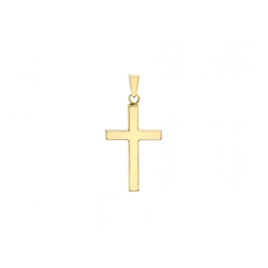 9CT YELLOW GOLD 15MM X 25MM CROSS PENDANT