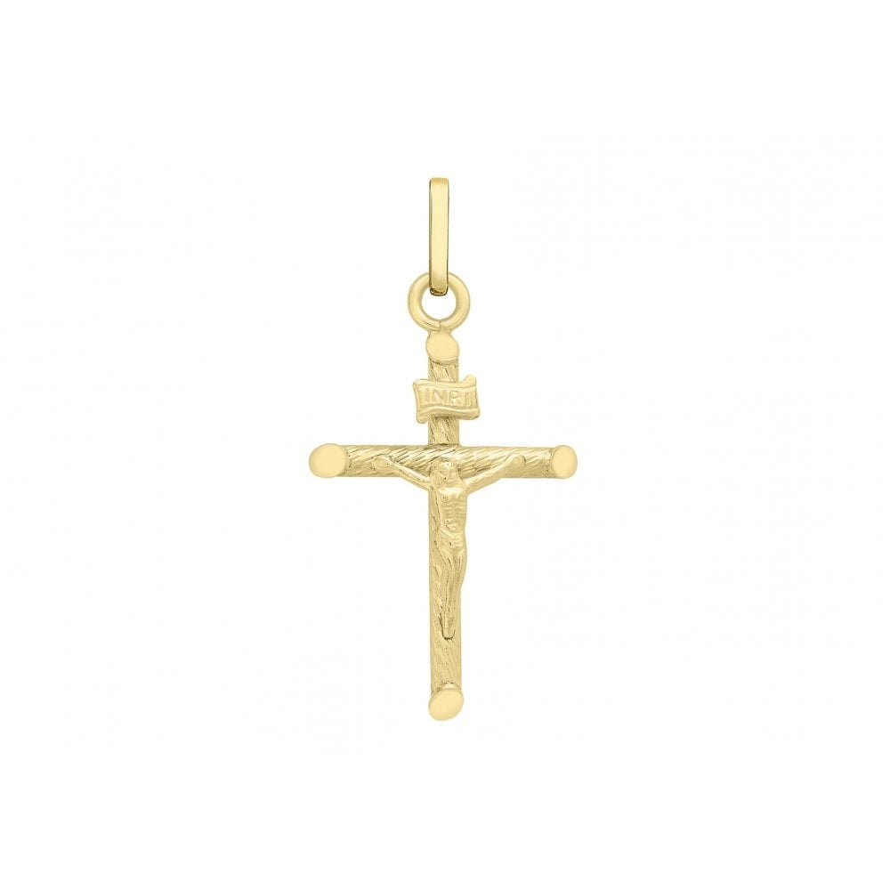 9CT YELLOW GOLD 17MM X 33MM CRUCIFIX PENDANT