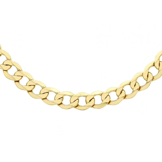 9CT YELLOW GOLD 180 CURB CHAIN 56CM/22"