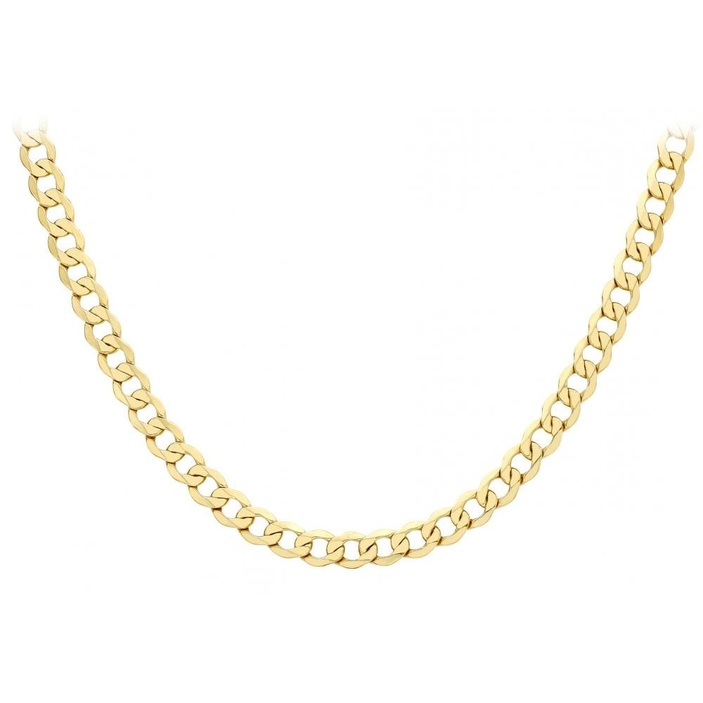 9CT YELLOW GOLD 180 CURB CHAIN 56CM/22"
