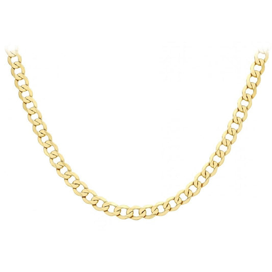 9CT YELLOW GOLD 180 CURB CHAIN 56CM/22"