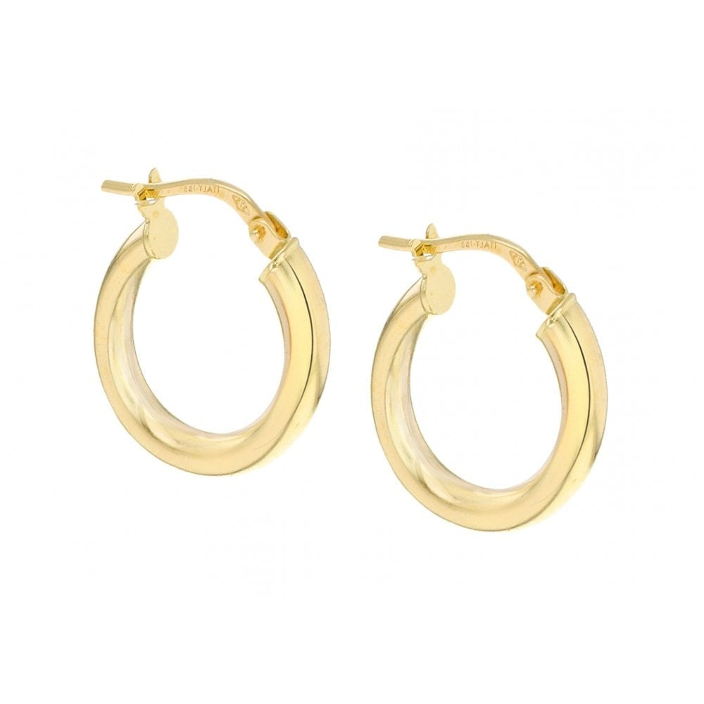 9CT YELLOW GOLD 18MM POLISHED CREOLE EARRINGS