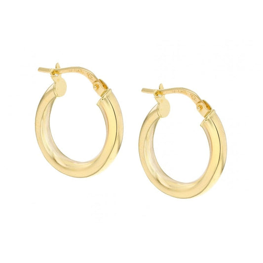 9CT YELLOW GOLD 18MM POLISHED CREOLE EARRINGS