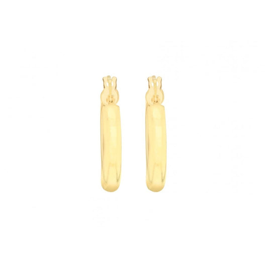 9CT YELLOW GOLD 18MM POLISHED CREOLE EARRINGS