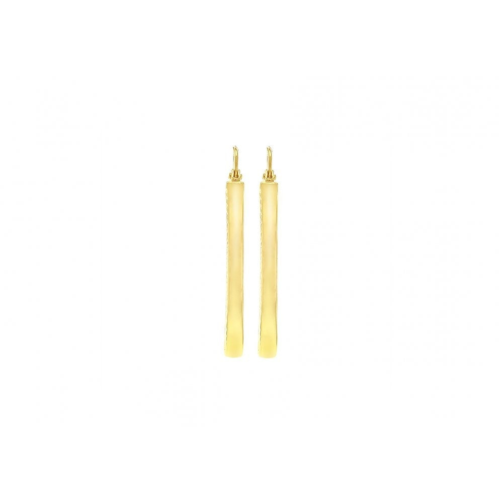 9CT YELLOW GOLD 20MM COBRA-TEXTURED CREOLE EARRINGS
