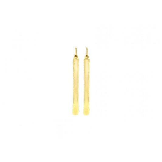 9CT YELLOW GOLD 20MM COBRA-TEXTURED CREOLE EARRINGS