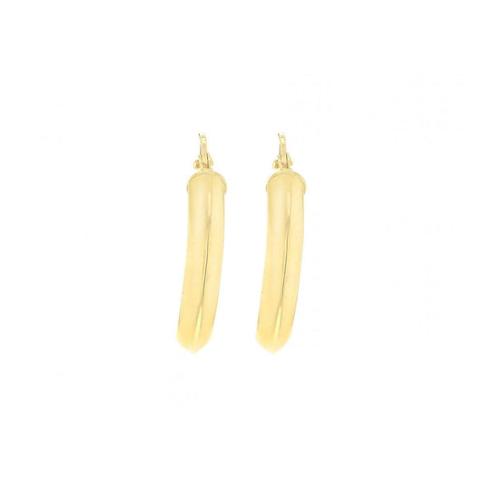 9CT YELLOW GOLD 22MM SQUARE TUBE CREOLE EARRINGS