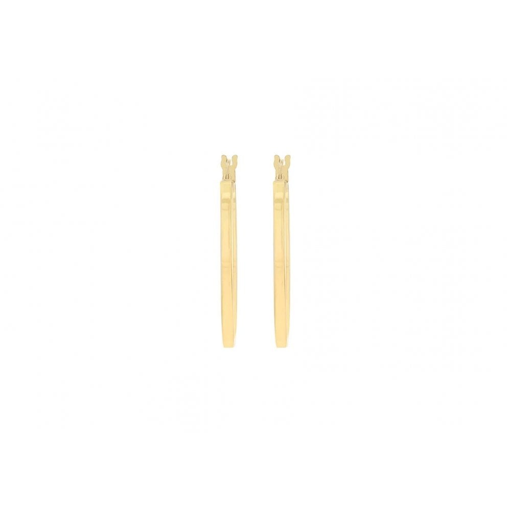 9CT YELLOW GOLD 22MM X 30MM OVAL CREOLE EARRINGS