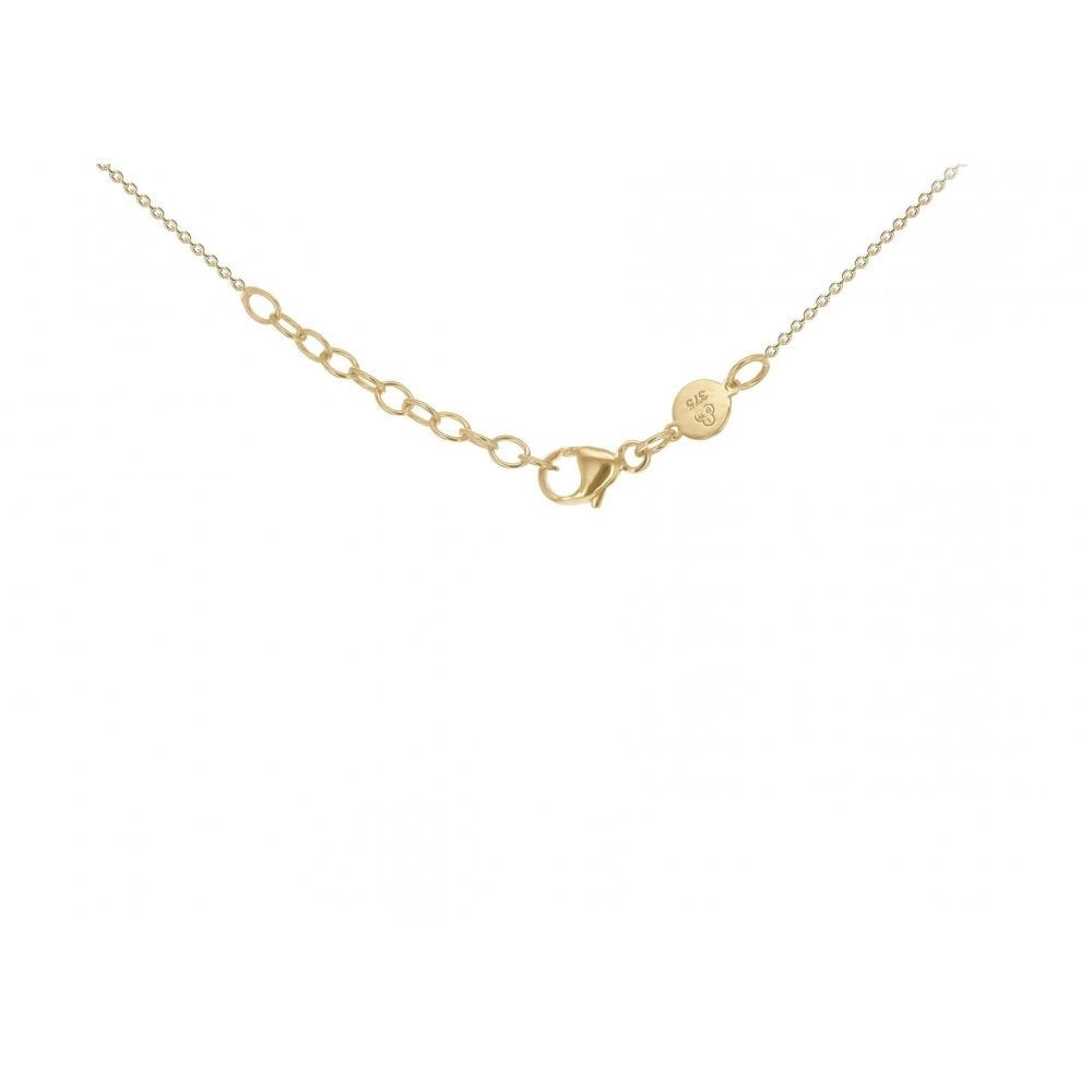 9CT YELLOW GOLD 35MM X 5MM HORIZONTAL BAR ADJUSTABLE NECKLACE