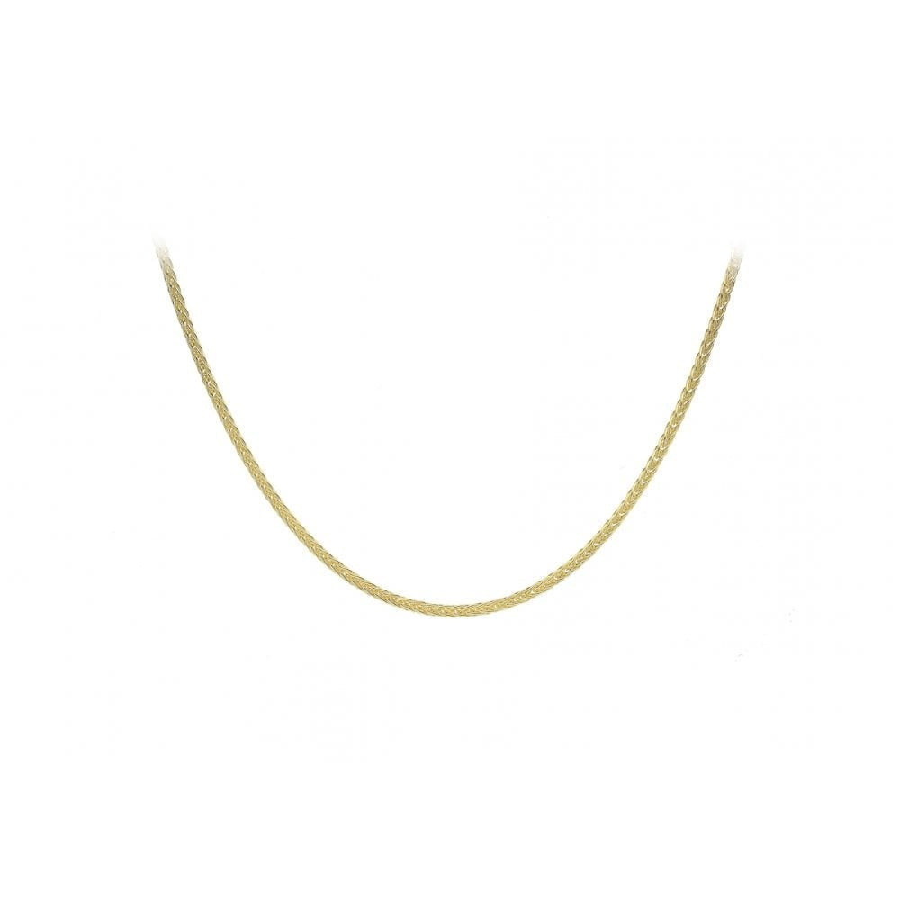 9CT YELLOW GOLD 3MM SPIGA CHAIN 46CM/18"