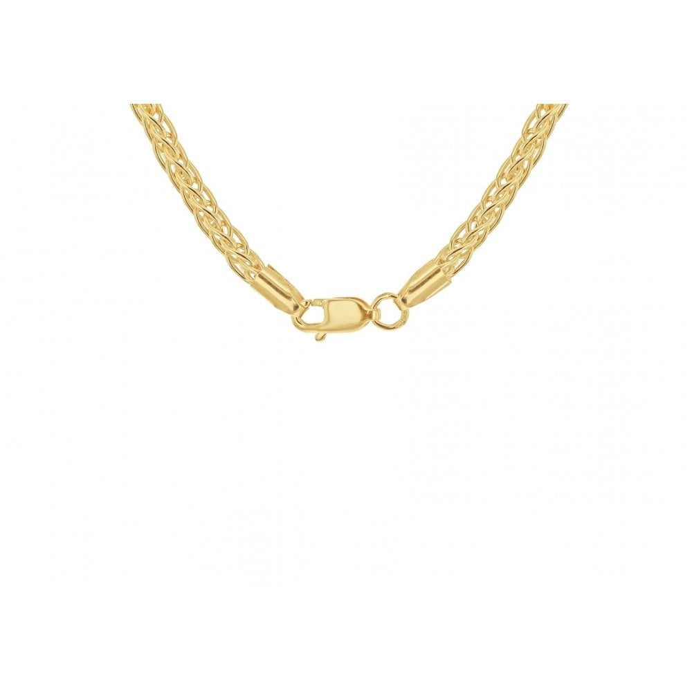 9CT YELLOW GOLD 3MM SPIGA CHAIN 46CM/18"