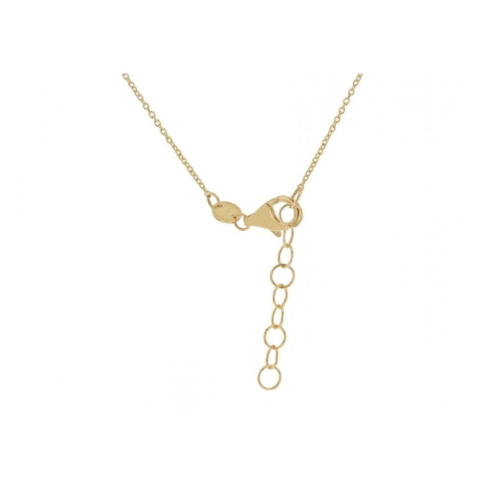 9CT YELLOW GOLD 3MM X 8.8MM 5-OVAL DROP ADJUSTABLE NECKLACE 41CM/16"-43CM/17"