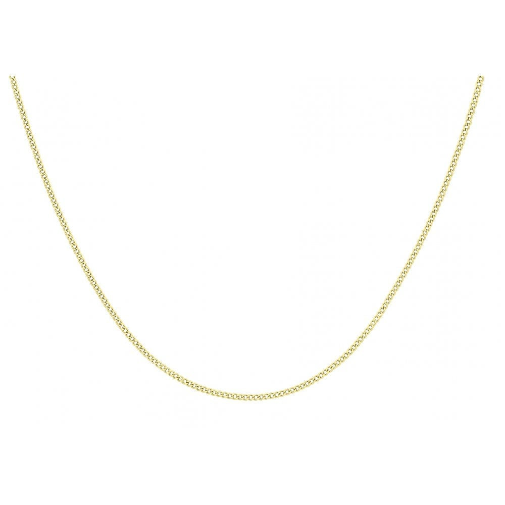 9CT YELLOW GOLD 50 FLAT CURB CHAIN 56CM/22"