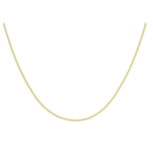 9CT YELLOW GOLD 50 FLAT CURB CHAIN 56CM/22"