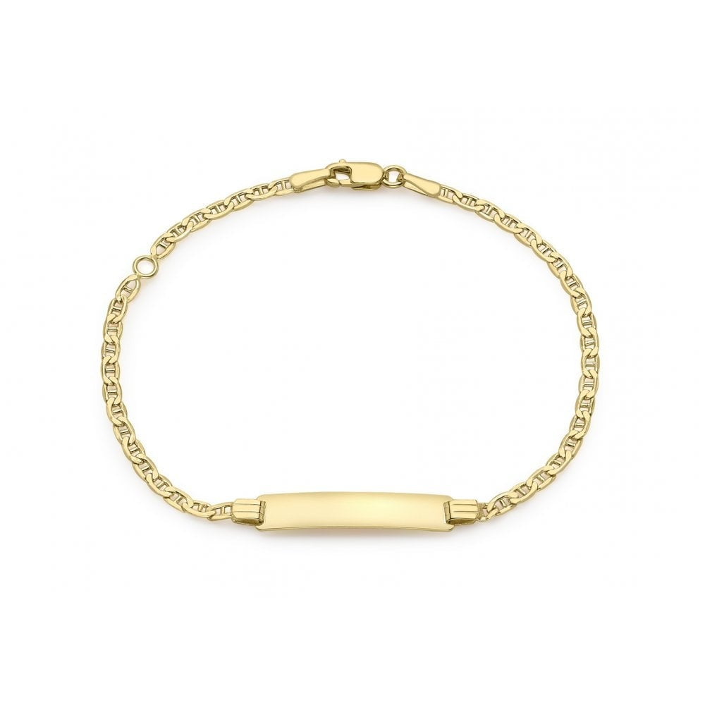 9CT YELLOW GOLD 5MM X 21.5MM ID RAMBO CHAIN ADJUSTABLE BRACELET 15CM/6"-18CM/7"