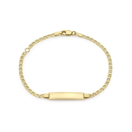 9CT YELLOW GOLD 5MM X 21.5MM ID RAMBO CHAIN ADJUSTABLE BRACELET 15CM/6"-18CM/7"