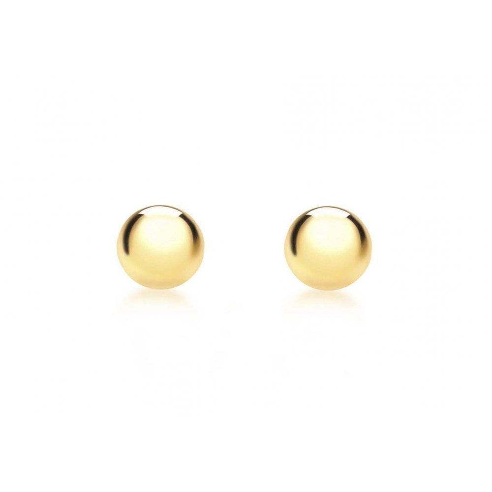 9CT YELLOW GOLD 7MM POLISHED BALL STUD EARRINGS