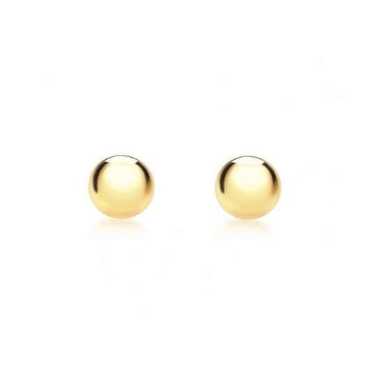 9CT YELLOW GOLD 7MM POLISHED BALL STUD EARRINGS