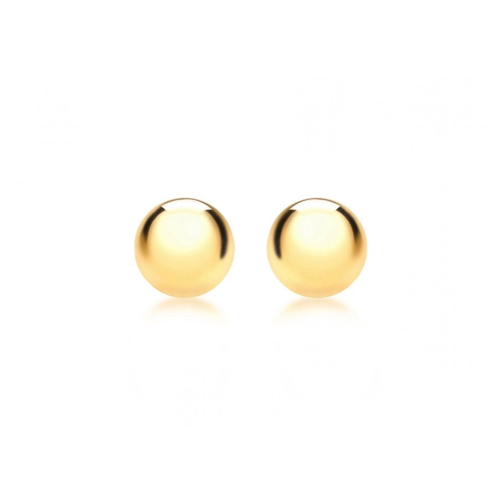 9CT YELLOW GOLD 8MM BALL STUD EARRINGS