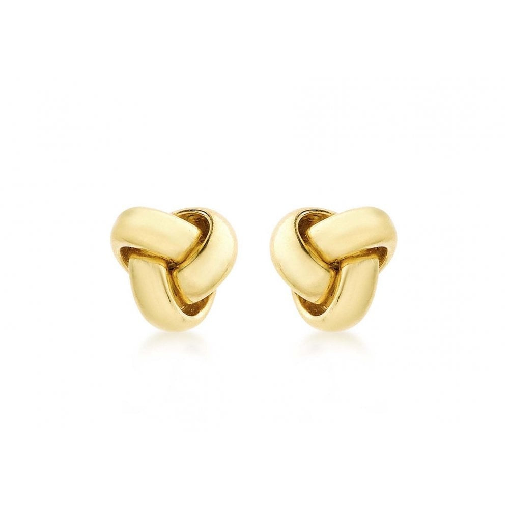 9CT YELLOW GOLD KNOT STUD EARRINGS