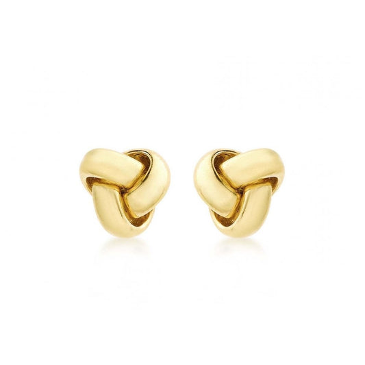 9CT YELLOW GOLD KNOT STUD EARRINGS