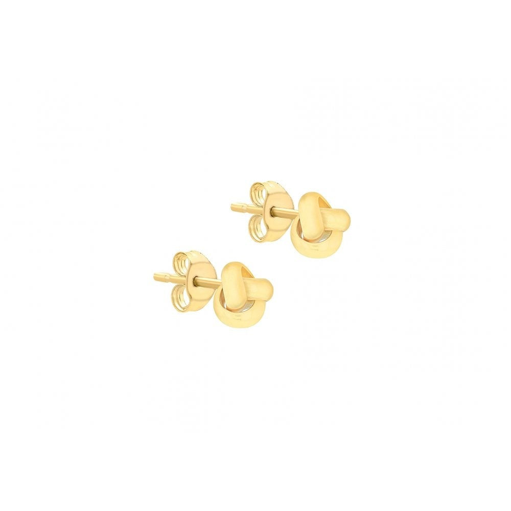 9CT YELLOW GOLD KNOT STUD EARRINGS