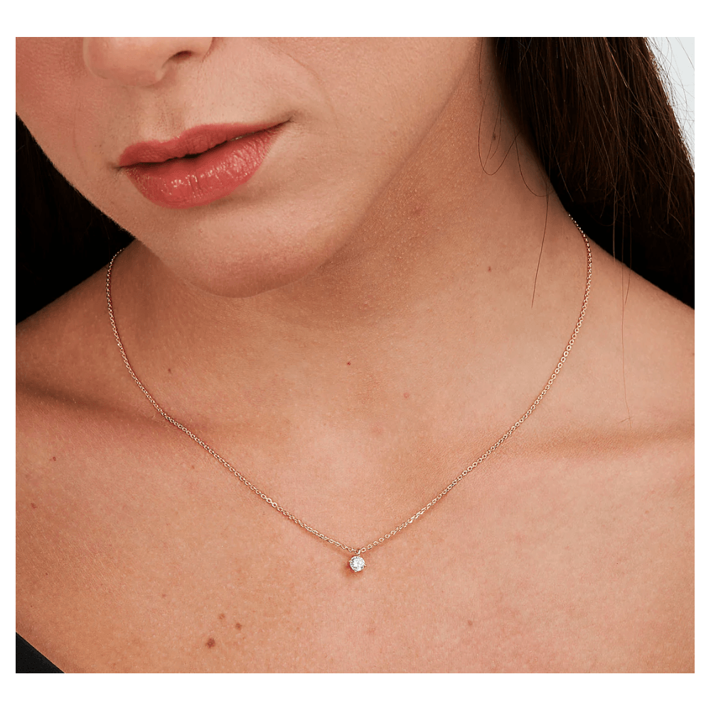 9CT YELLOW GOLD LAB 0.20CT DIAMOND PENDANT