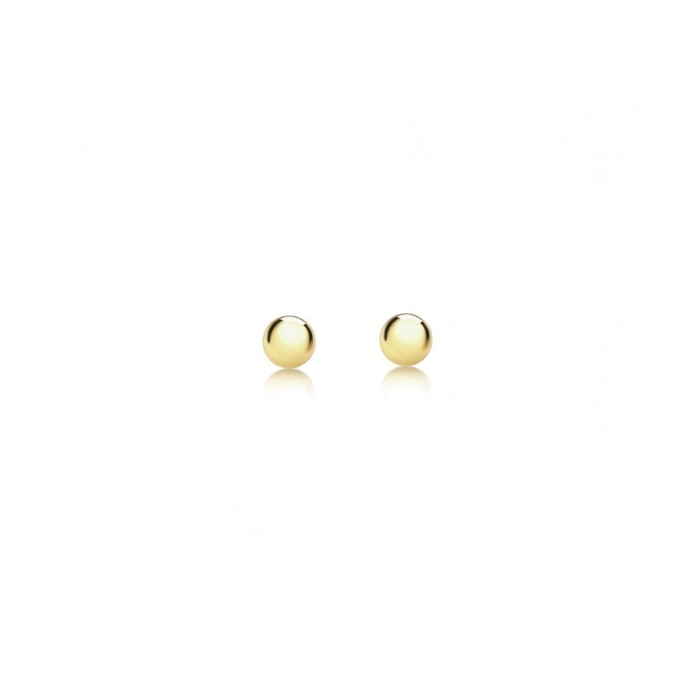 9CT YELLOW GOLD POLISHED BALL STUD EARRINGS