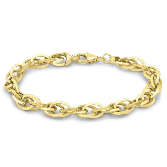 9CT YELLOW GOLD TRIANGLE-TUBE ####PRINCE OF WALES#### BRACELET