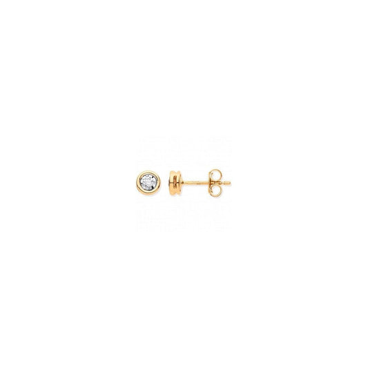 9ct RUBOVER SET DIAMOND (0.2CT) STUD EARRINGS