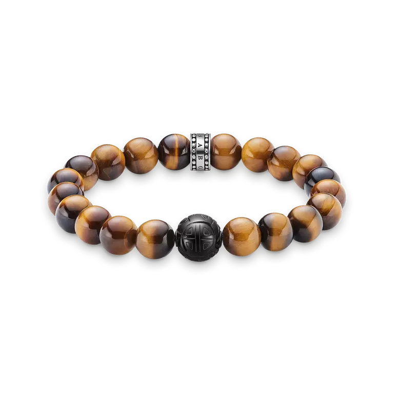 Thomas Sabo Tigers Eye & Black Obsidian Bracelet