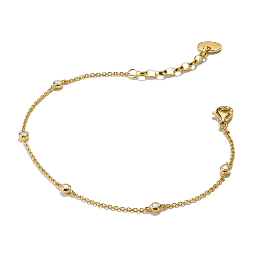 Thomas Sabo 18ct Gold on Silver Bracelet with White Zirconia