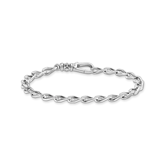 Thomas Sabo Blackened Sterling Silver Faceted Curb Bracelet