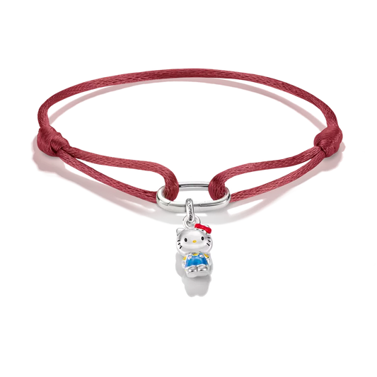 Thomas Sabo Hello Kitty Red Textile Bracelet with Red Bow