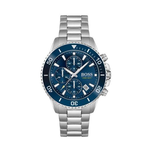ADMIRAL STAINLESS STEEL CHRONOGRAPH GENTS WATCH WITH BLUE DIAL