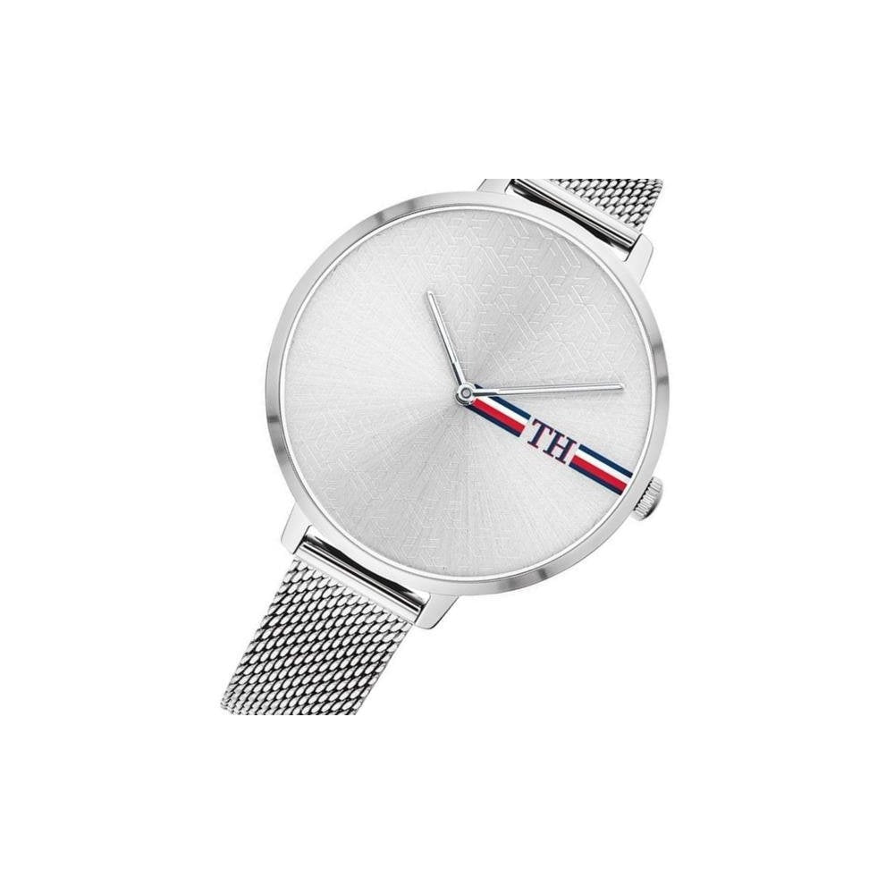 ALEXA STAINLESS STEEL LADIES SLEEK MESH BRACELET WATCH WITH SLEEK SILVER DIAL