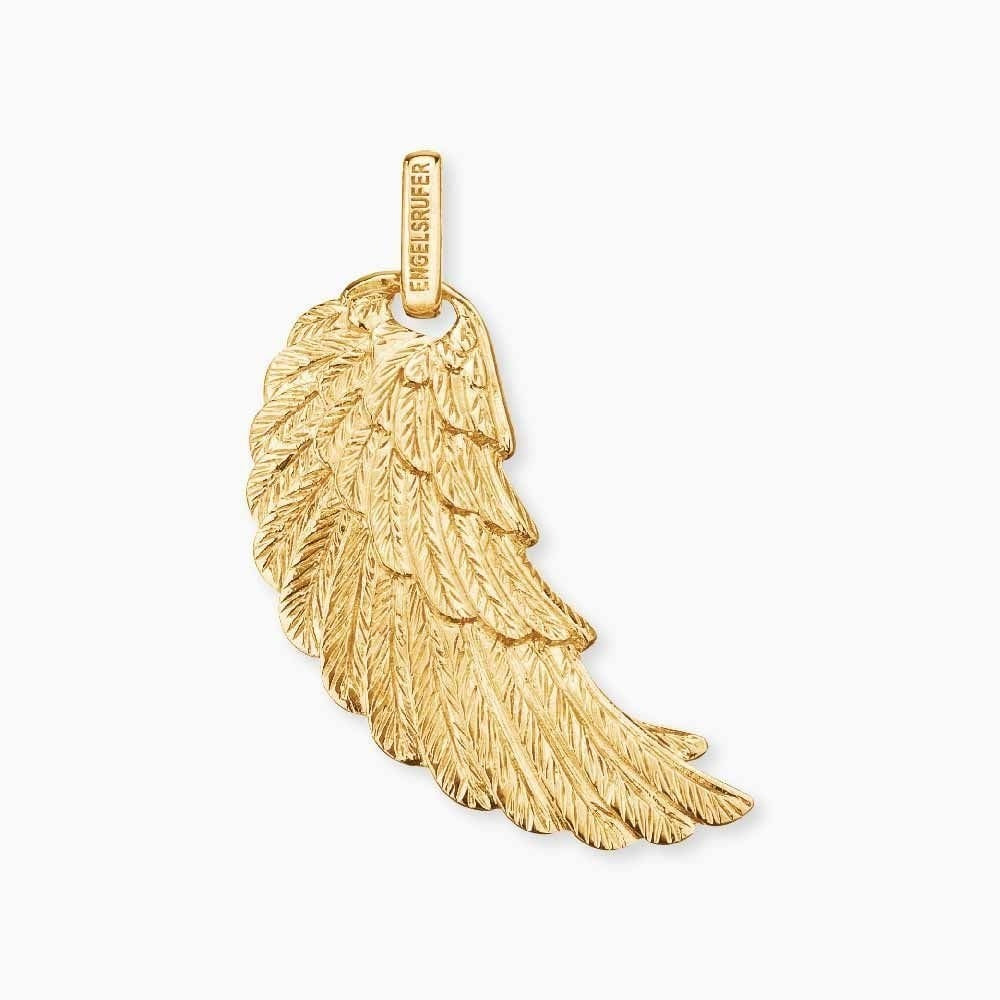 ANGEL WHISPERER GOLD ON STERLING SILVER ANGEL WING PENDANT