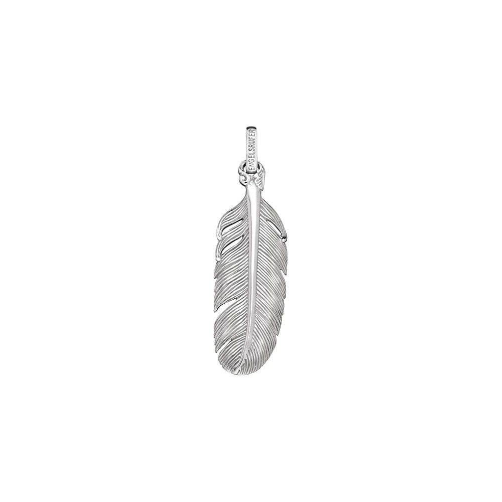 ANGEL WHISPERER STERLING SILVER FEATHER PENDANT