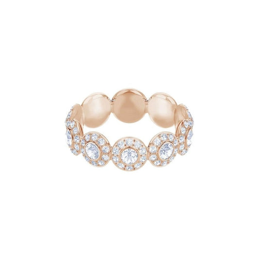 ANGELIC RING, WHITE SWAROVSKI CRYSTALS, ROSE-GOLD TONE PLATED