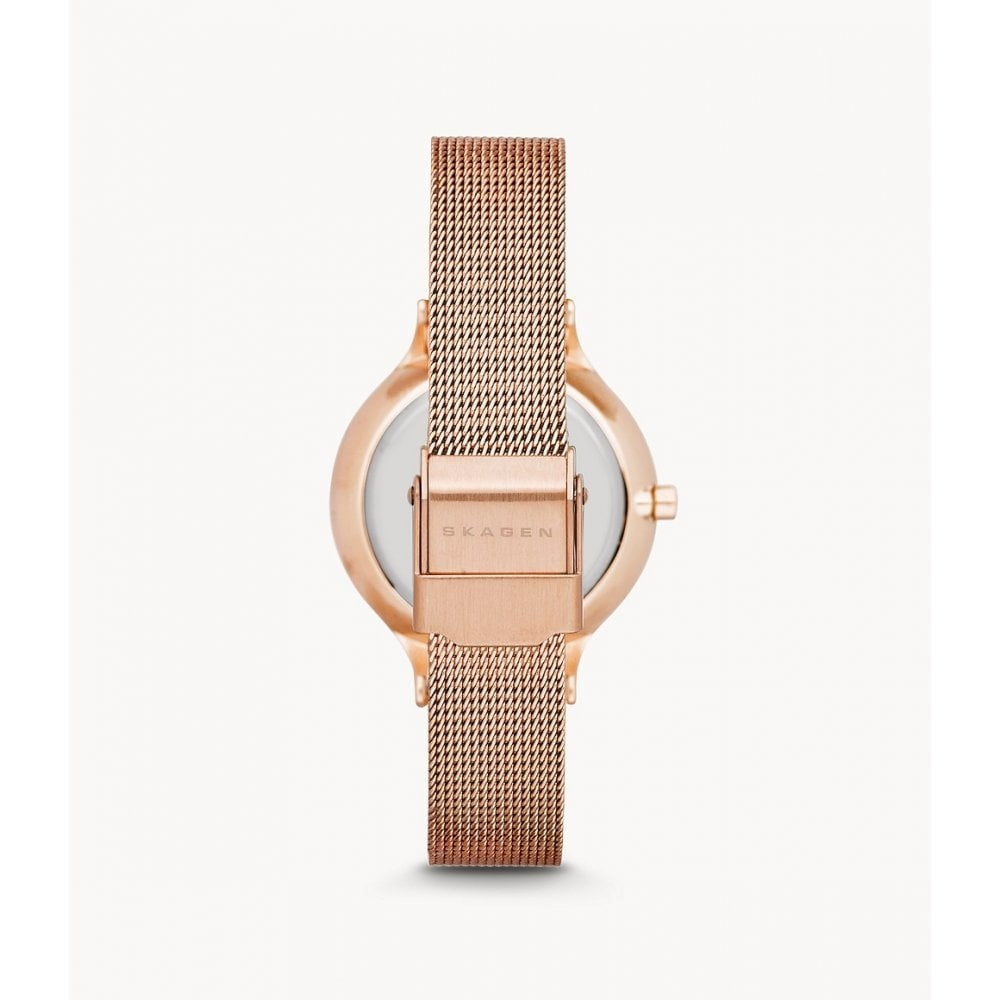 ANITA ROSE GOLD-TONE STAINLESS STEEL-MESH BRACELET WATCH