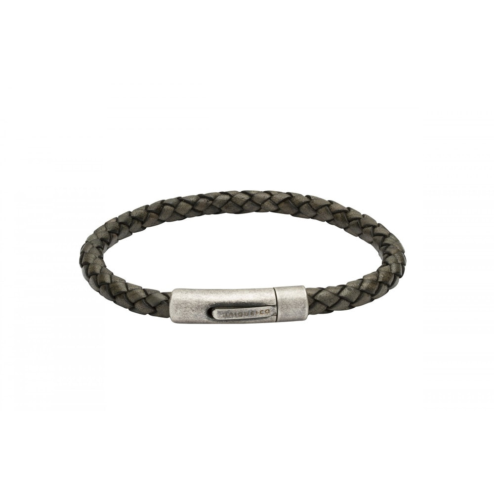ANTIQUE BLACK LEATHER BRACELET