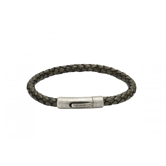 ANTIQUE BLACK LEATHER BRACELET